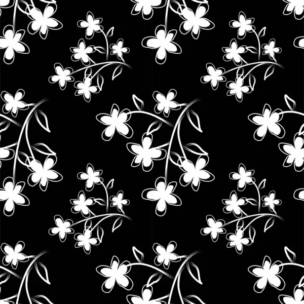 Motif Sans Couture Avec Motifs Floraux Capables Imprimer Pour Les — Image vectorielle