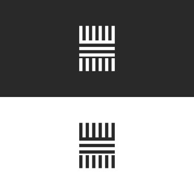 Monogram H harfi logo doğrusal tasarım öğesi, zarif yenilikçi tasarım öğesi vektör şablonu