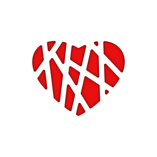 Happy Valentine Day Greeting Card Blank White Banner Template Love — Stockvektor