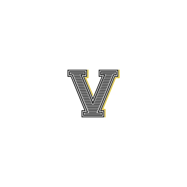 Vecchia Lettera Grassetto Logo Con Serif Numero Romano Cinque Sfondo — Vettoriale Stock