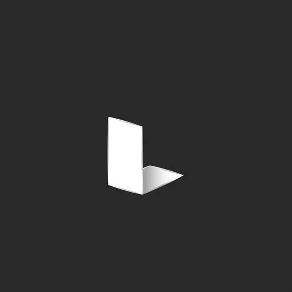 Letter Logo Isometric Shape Creative Idea Emblem Business Card — Stock Vector