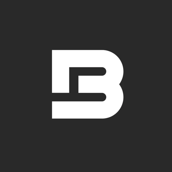 Letter Logo Bold Monogram Style Typography Design Element Emblem Mockup — Stock Vector