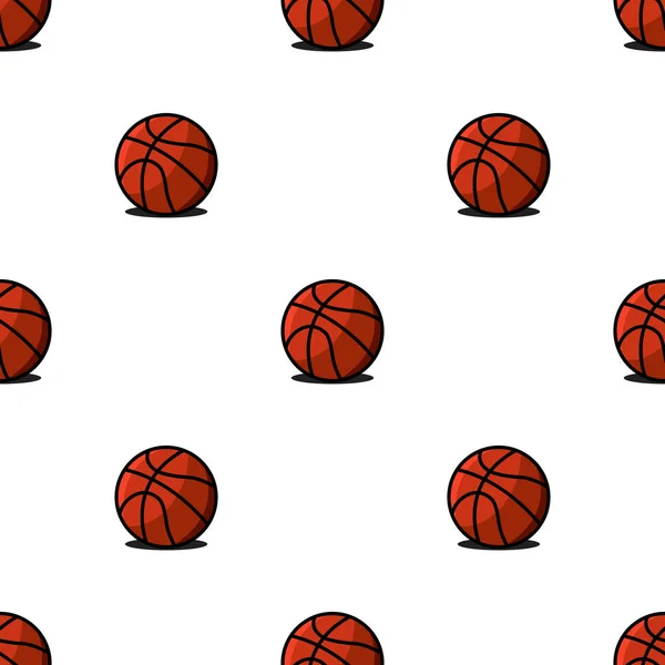 Balles de basket-ball avec motif sans couture, impression moderne pour tissu ou papier d'emballage — Image vectorielle