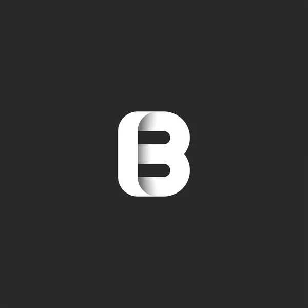 Marca creativa letra B logo monograma en negrita, elegante forma elegante icono tipografía elemento de diseño minimalista — Vector de stock