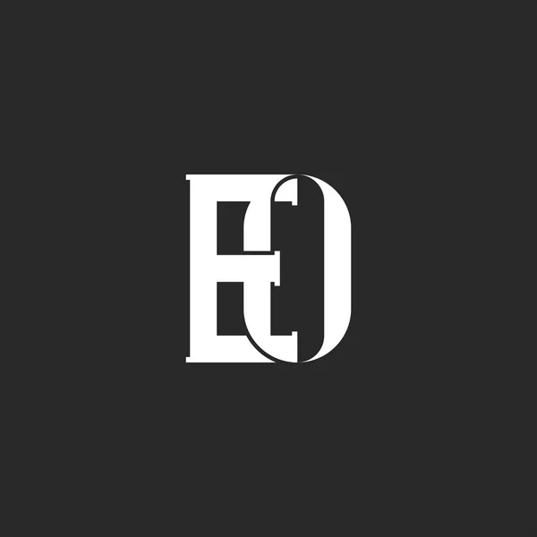 Iniciais EO ou OE monograma logotipo criativo, duas letras em negrito sobrepostas E e O emblema de identidade para cartão de visita — Vetor de Stock