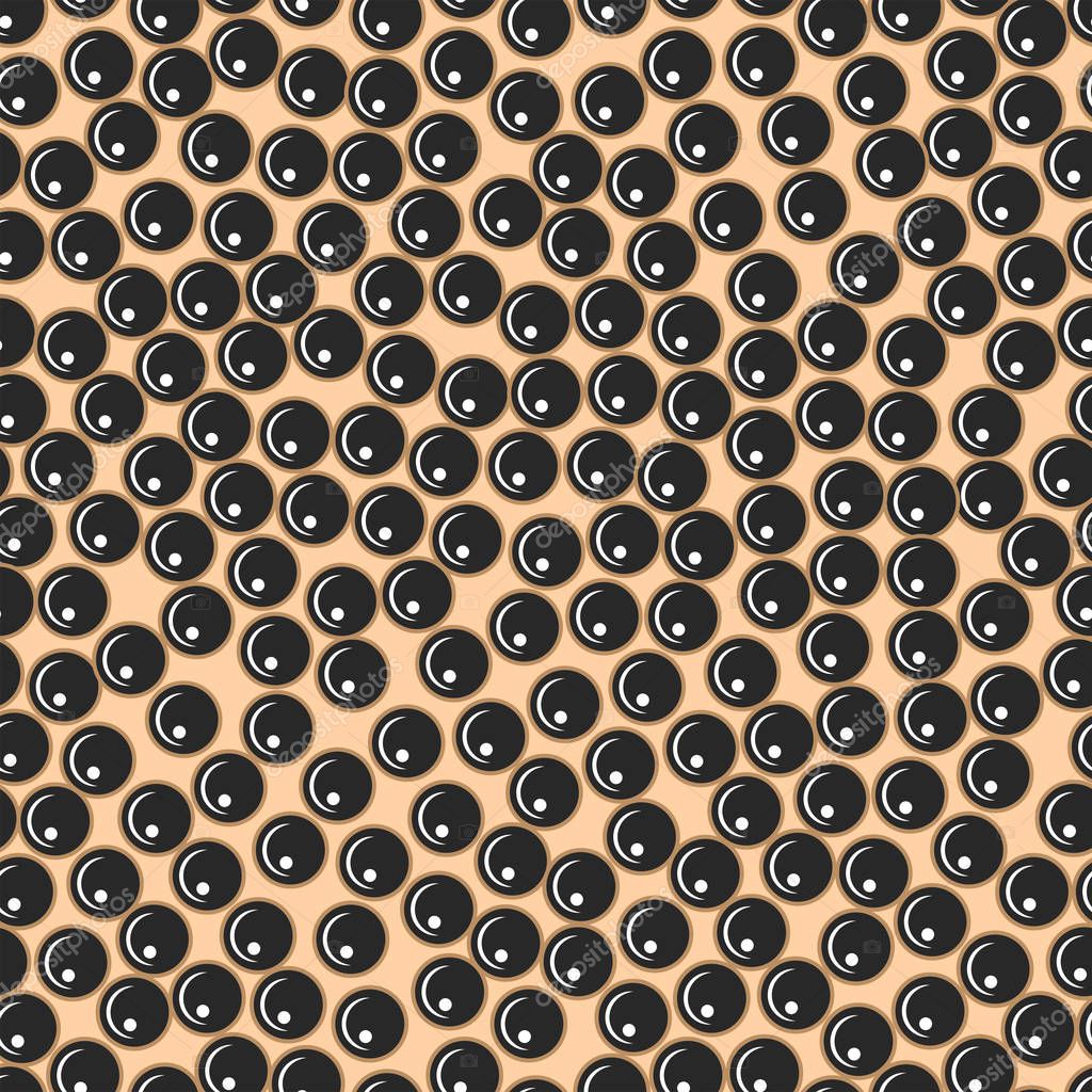 Tapioca Pearls Bubble Milk Tea Brown Seamless Pattern Summer Fresh Tropical Drink Background Premium Vector In Adobe Illustrator Ai Ai Format Encapsulated Postscript Eps Eps Format