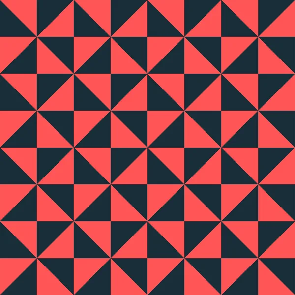 Baldosas de color rojo-negro brillante de forma triangular patrón geométrico sin costura en el orden correcto con líneas claras — Vector de stock