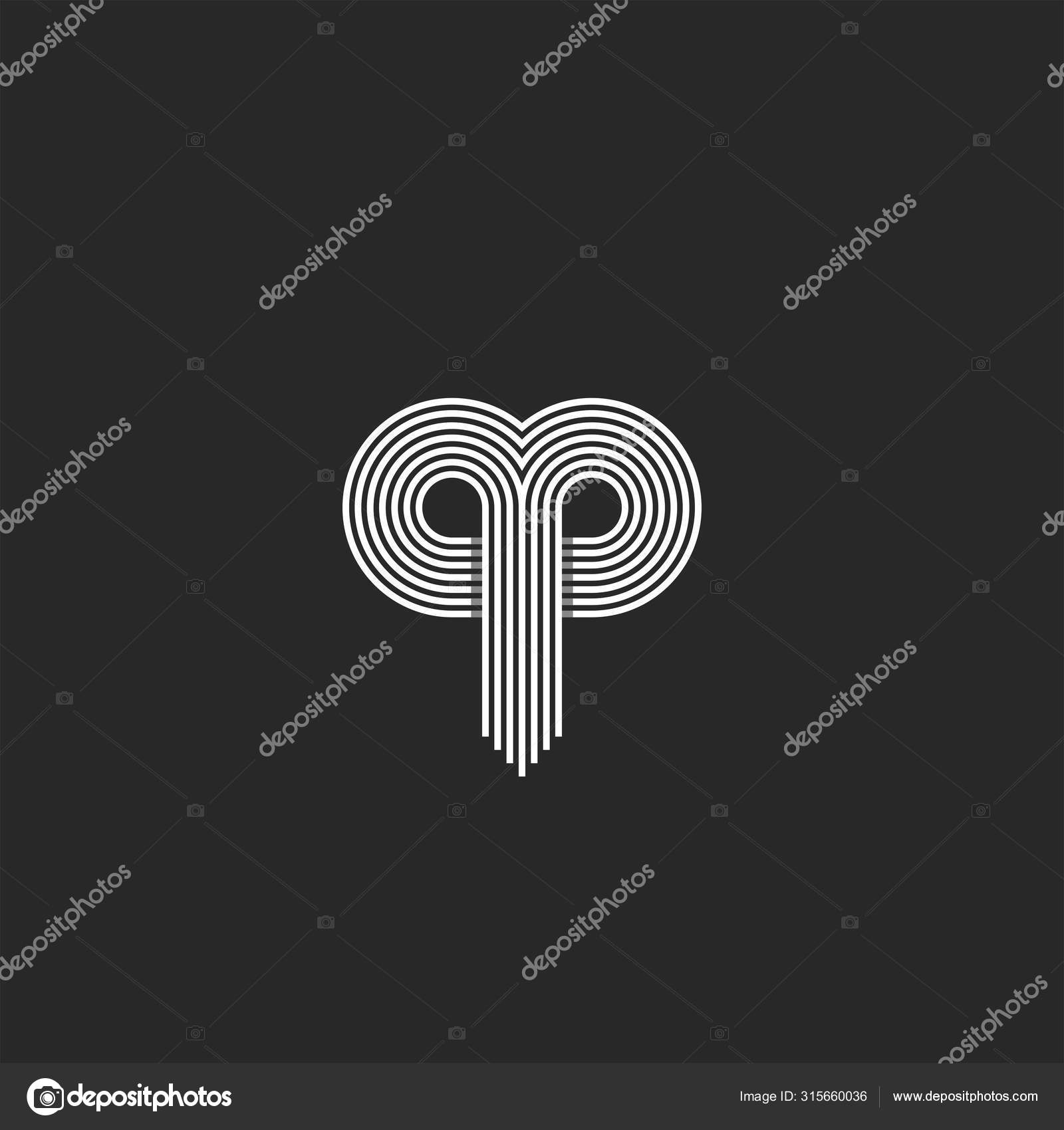 Kreative Initialen Qp Oder Pq Logo Monogramm Parallel Dunne Linien Minimalistisches Design Uberlappende Zwei Buchstaben Q Und P Emblem Fur Visitenkarte Stockvektor C Uasumy