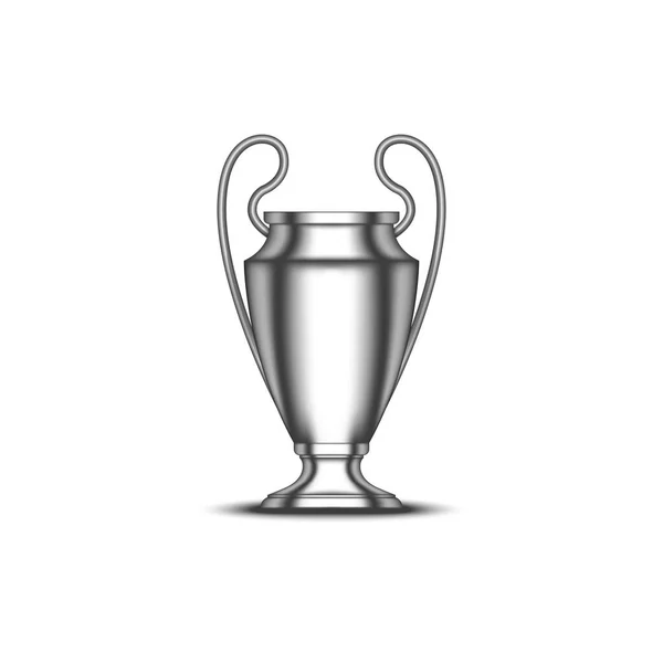 Uefa Champions League Cup Trophée Football Vecteur Réaliste Modèle Isolé — Image vectorielle