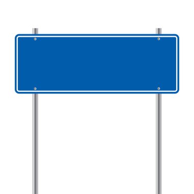 mavi yol boş vektör çizim imzalamak