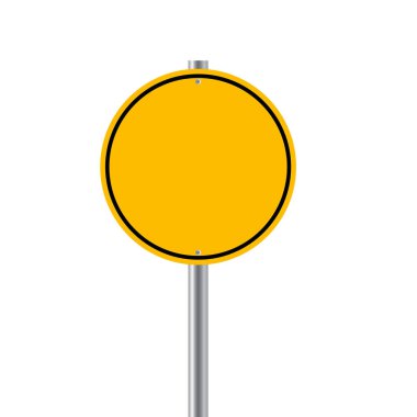 işareti yol yallow boş vektör çizim