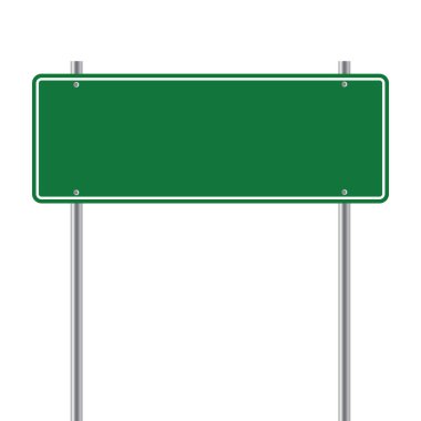 sign road green Blank vector illustration clipart
