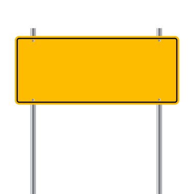 işareti yol yallow boş vektör çizim