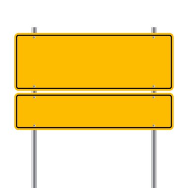 işareti yol yallow boş vektör çizim