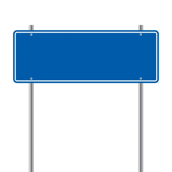 Sign Road Blue Blank Vector Illustration — Stock Vector