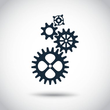 Ek vites simgesi, vektör illüstrasyonlu ayar simgesi