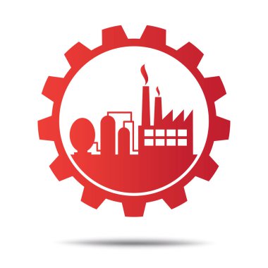 Fabrika vektör simgesi işareti