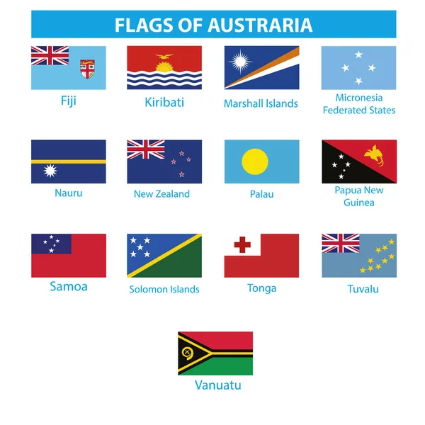 Austraria Flag Icon Vector — Stock Vector