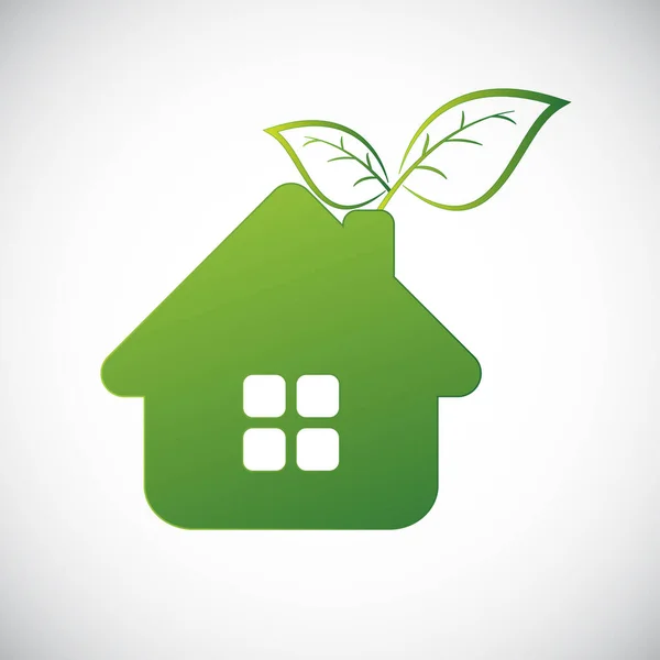 Icon Vektor Für Green Home Konzept — Stockvektor