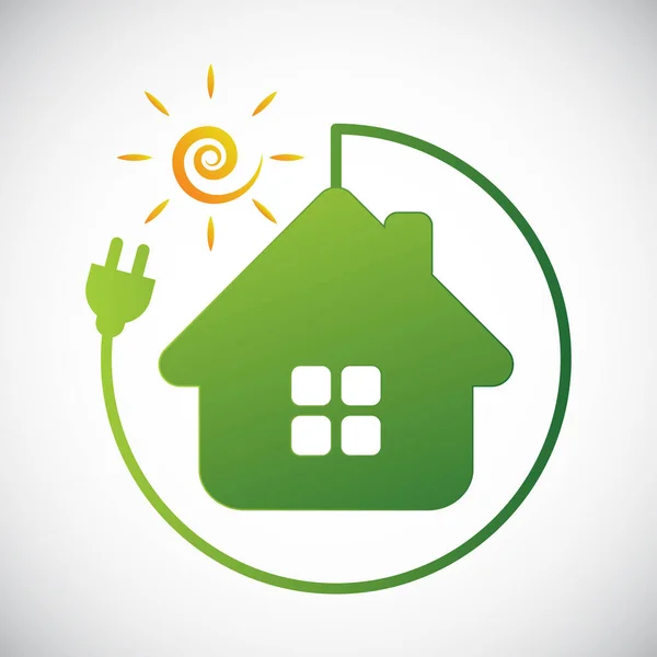 Icon Vektor Für Green Home Konzept — Stockvektor