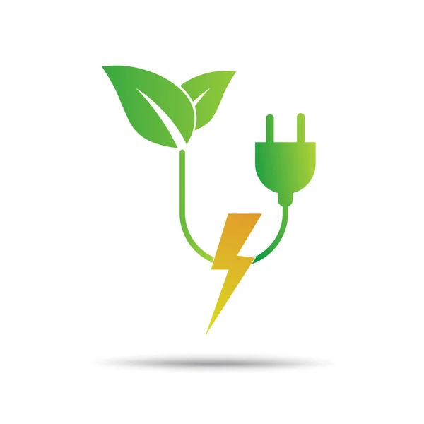 Eco Power Groen Pictogram — Stockvector