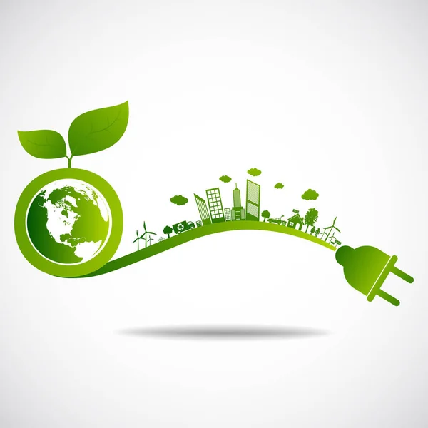 Ecology green save  earth concept