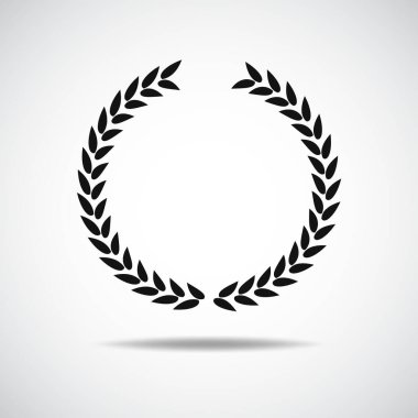 Beyaz arkaplanda Laurel simgesi izole edildi