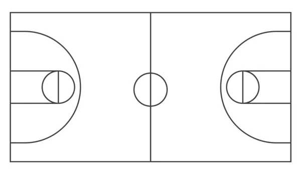 Basketbol Sahası Üstte — Stok Vektör