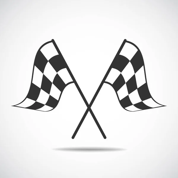 Checkered Flag Icon Sign — Stock Vector