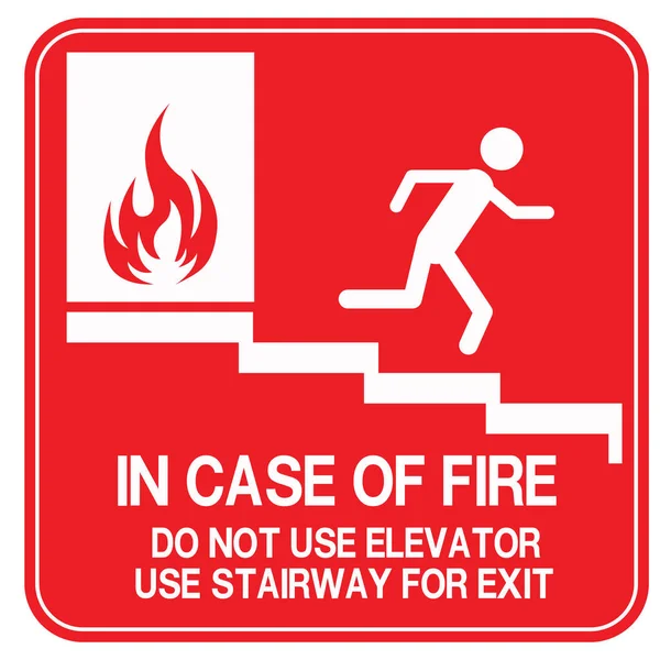 Emergency Exit Fire Extinguisher Sign — Stock Vector