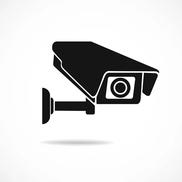 Señal Video Vigilancia Cámara Cctv Vector Negro Aislado — Vector de stock
