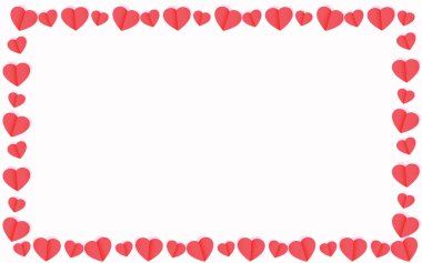 Gökyüzü kağıt sanatında kalp atışlarıyla geçen aşk ve sevgililer günü Origami, çimen vektör illüstrasyonu üzerinde uçan sıcak hava balonu yaptı.