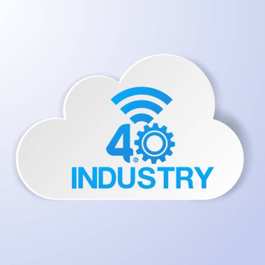 Smart Industrial 4.0 Teknoloji Konsepti Vektörü 