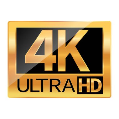 4K Ultra HD resolution icon for web and mobile clipart