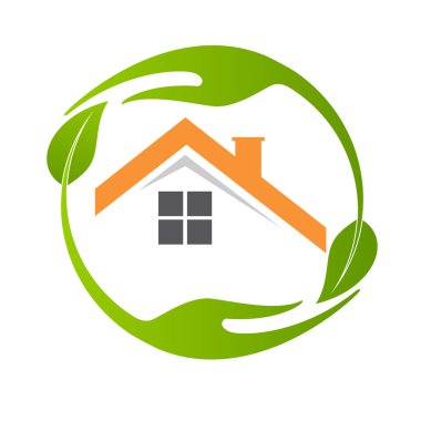 Emlak, Eco House tasarım vektörü şablonu