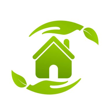 Emlak, Eco House tasarım vektörü şablonu