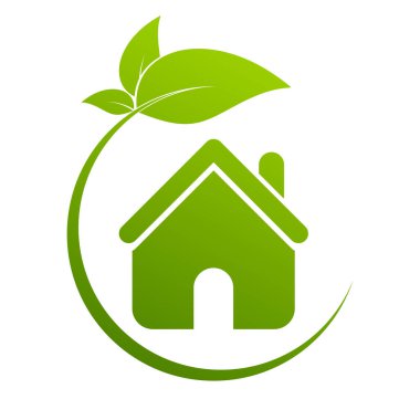 Emlak, Eco House tasarım vektörü şablonu