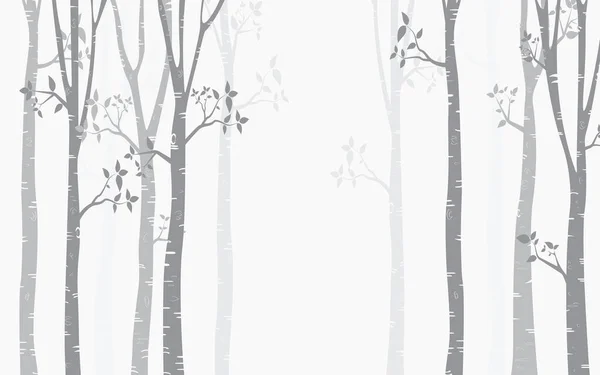 Лес Зимнего Сезона Бумажные Векторные Иллюстрации — стоковый вектор