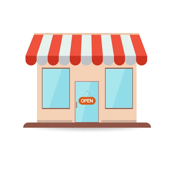 Tienda Mercado Vector Fondo Ilustración — Archivo Imágenes Vectoriales