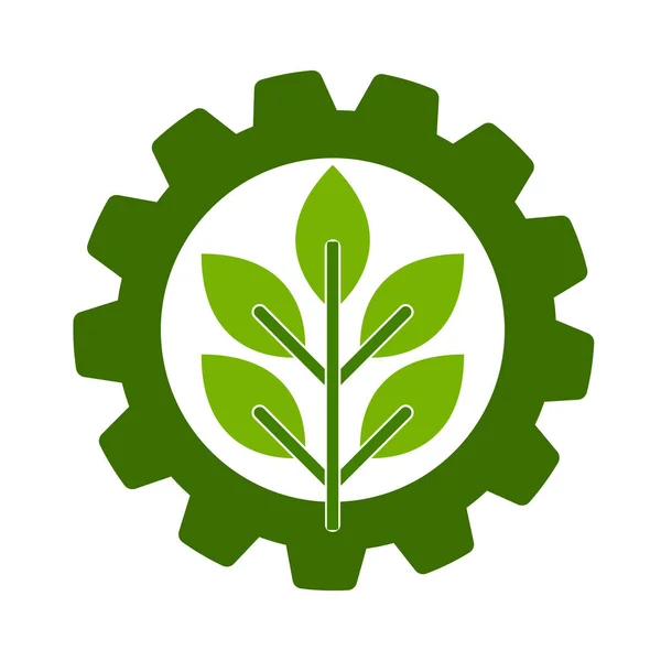 Hoja Como Logotipo Bombilla Luz Tecnología Naturaleza Vector — Vector de stock