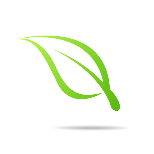 緑の葉のアイコンデザインベクターイラスト — ストックベクタ