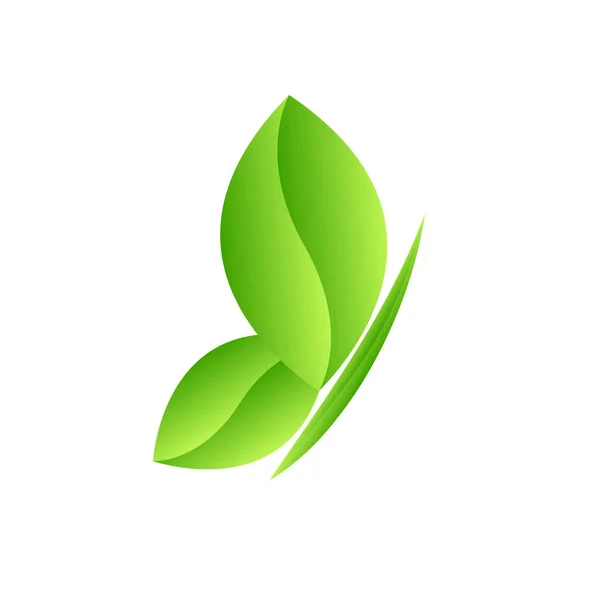 Green Leaf Icon Design Vektor Illustration — Stockvektor