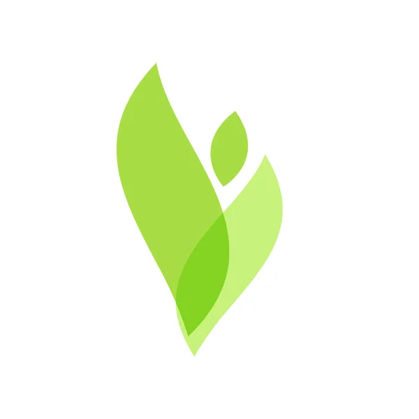 Green Leaf Icon Design Vektor Illustration — Stockvektor