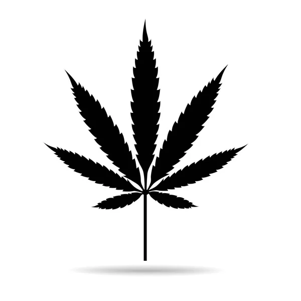 Maconha Cannabis Folha Verde Natureza Logotipo Símbolo Modelo Vector — Vetor de Stock