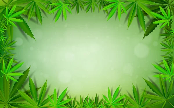 Grafischer Hintergrund Zum Design Von Cannabis Marihuana — Stockvektor