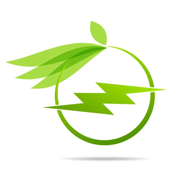 Energía Verde Icono Diseño Electricidad — Vector de stock