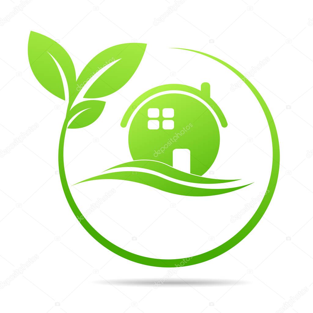 Real Estate, Eco city ,House design vector template