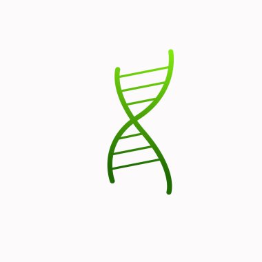 DNA ipliği sembolü. Beyaz arkaplanda izole