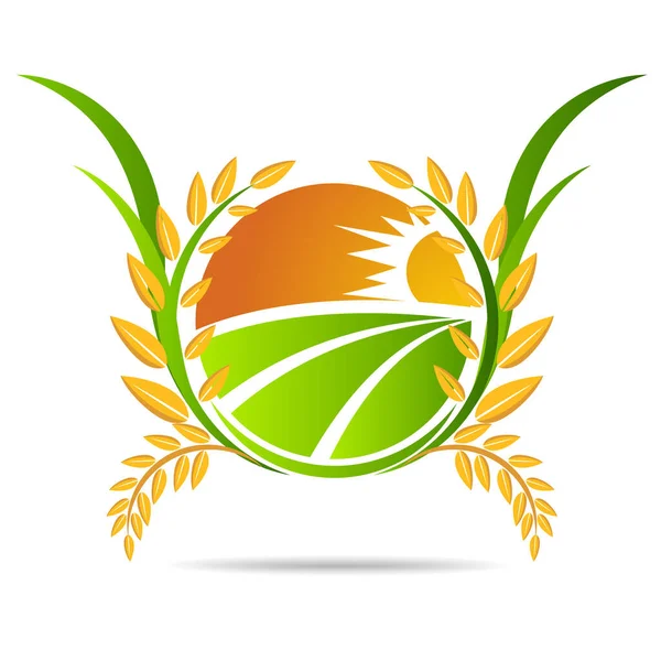 Ferme Fraîche Emblèmes Vectoriels Autocollants Agriculture Agriculture Alimentation Biologique Éléments — Image vectorielle