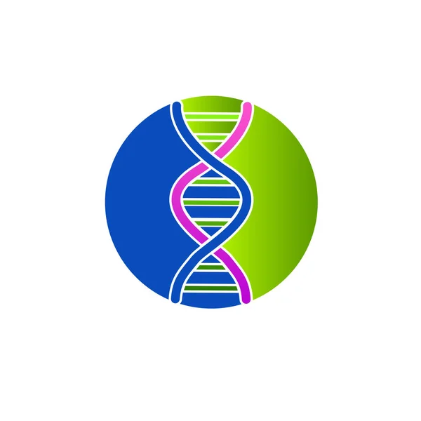 Organiczny Symbol Dna Liście Drzewa Ekologicznego Innowacje Technologii Zielonego Myślenia — Wektor stockowy